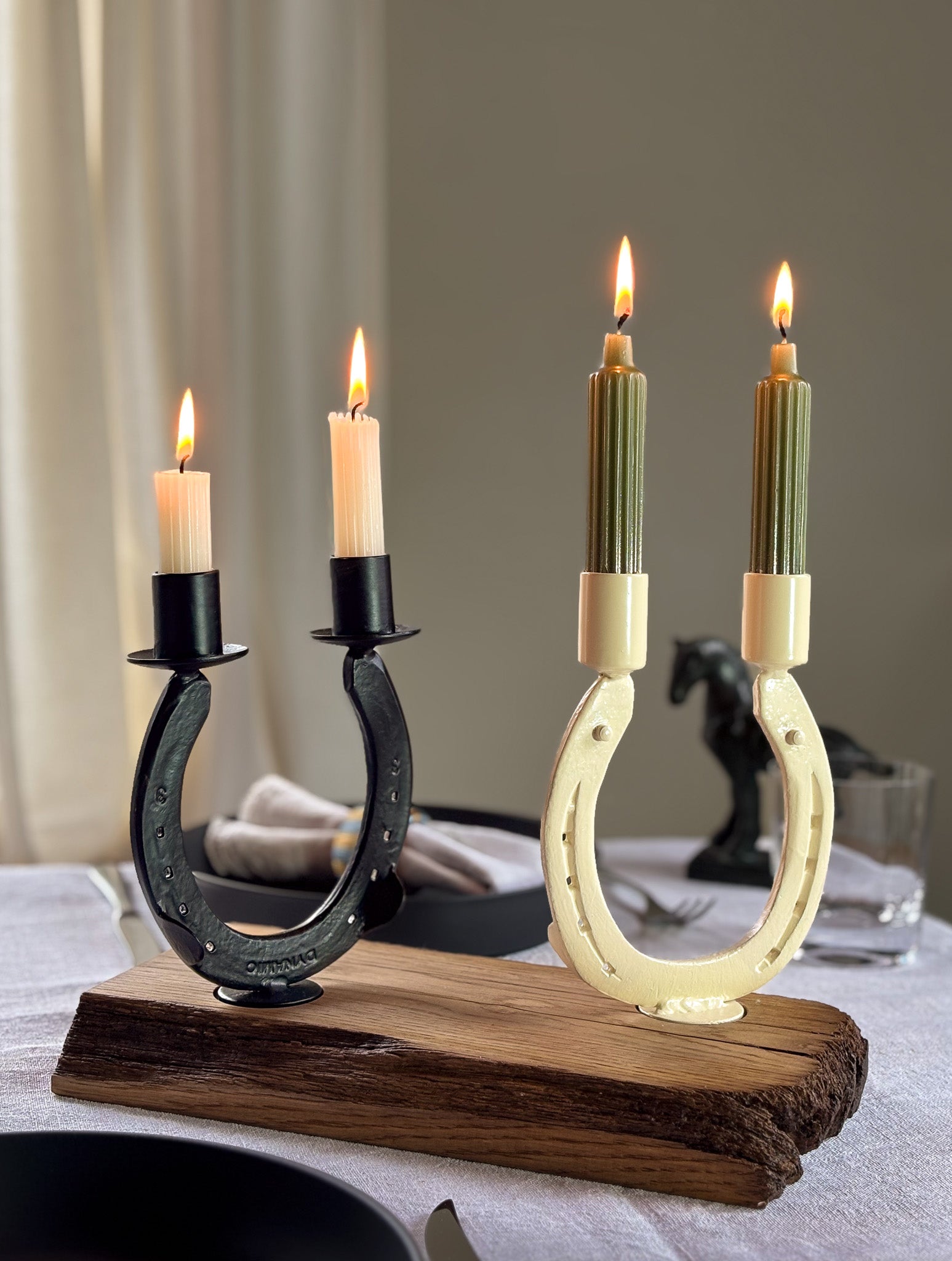 Baukasten Modul - Kerzenständer Hufeisen Duo #1