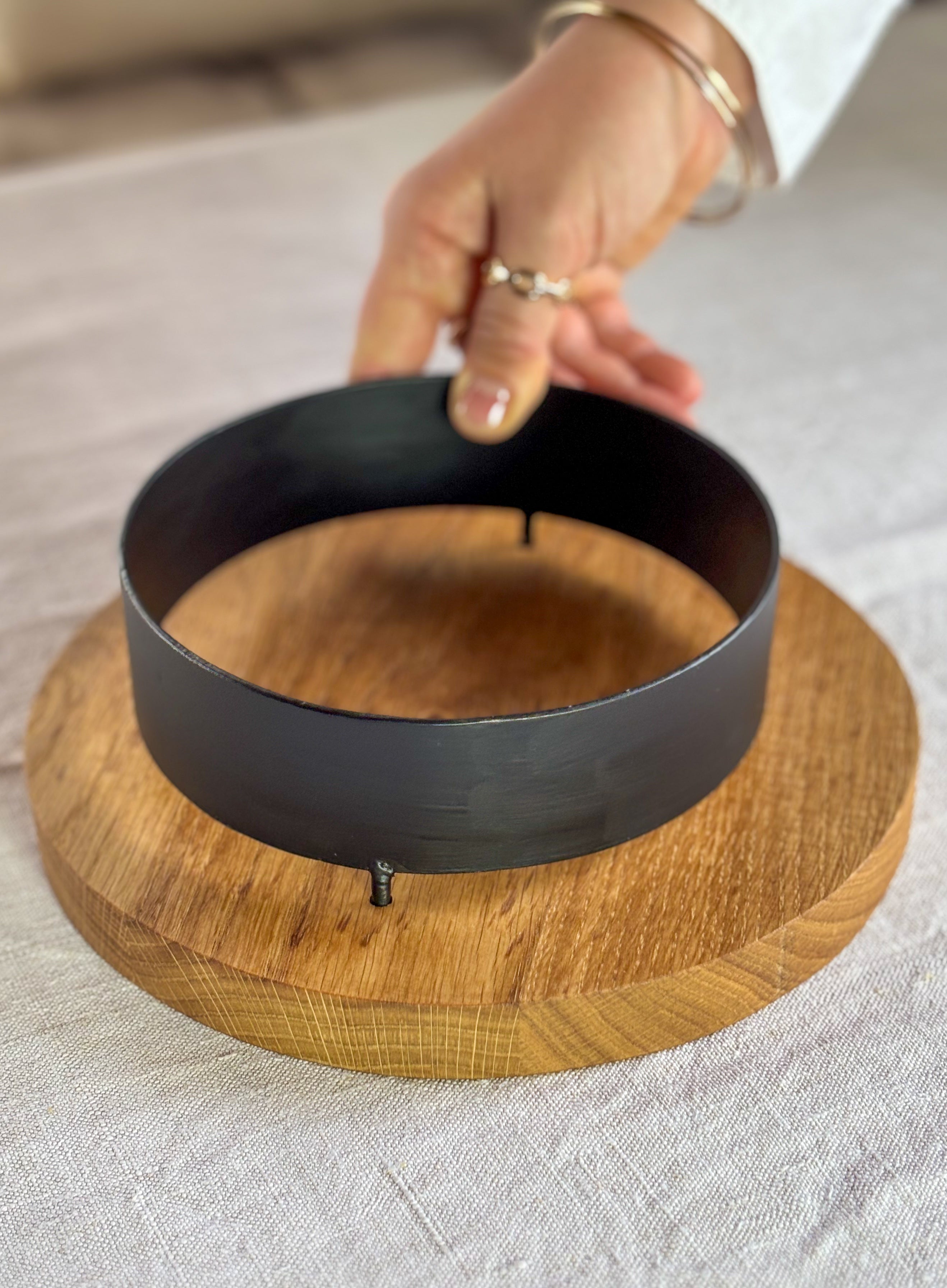 Dekotablett Iron & Wood